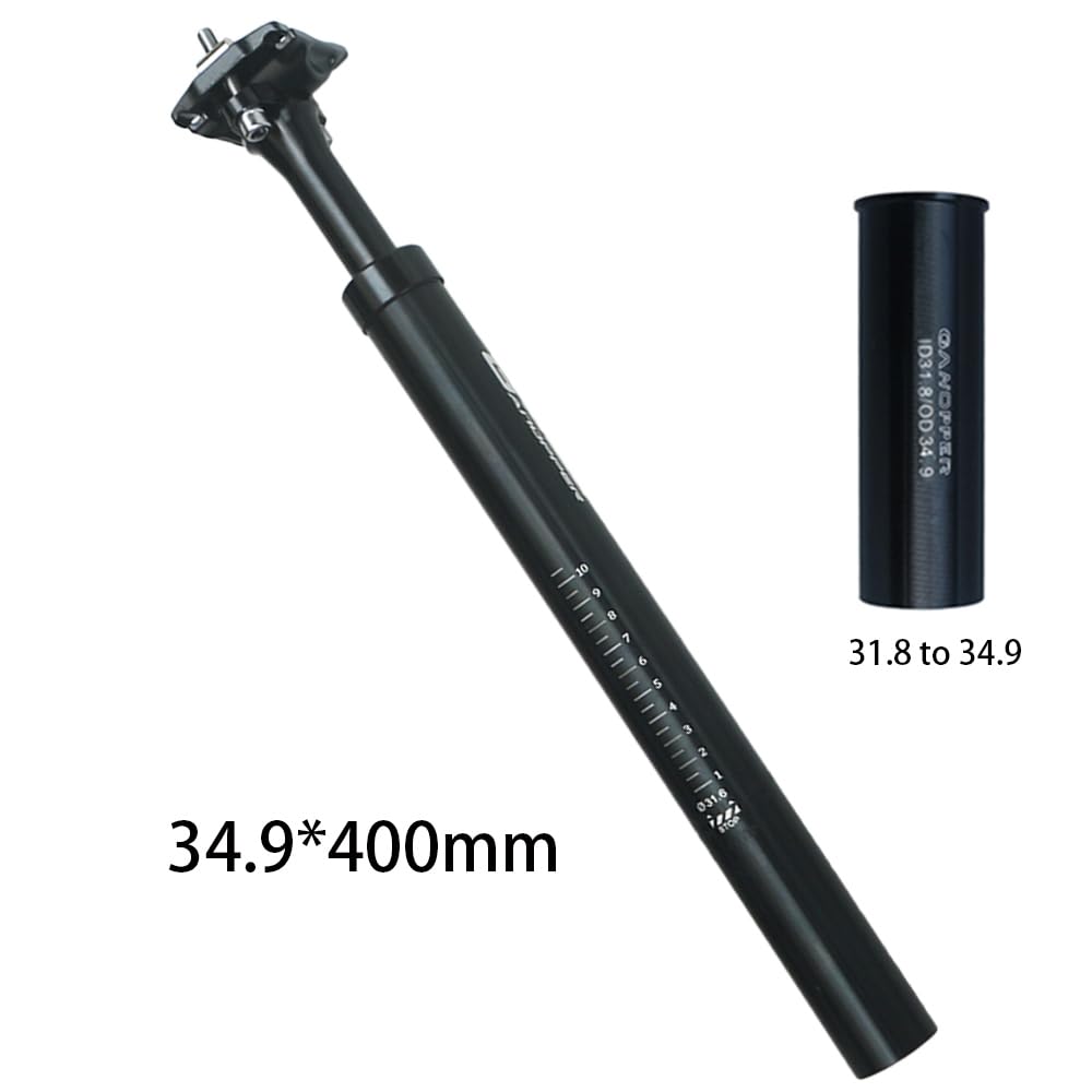 Tiges De Selle Pour VéLo Suspension de vélo tige de selle amortissement tige de selle vtt VTT Absorption des chocs tube de selle 27.2/28.6/30.9/31.6/33.9/34.9 × 400mm Tige De Selle Suspendue(34.9mm
