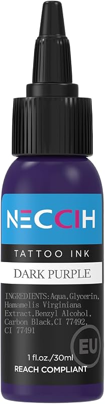 Tinta para tatuagem FAMISOO Dark Purple em frasco de 30 mL