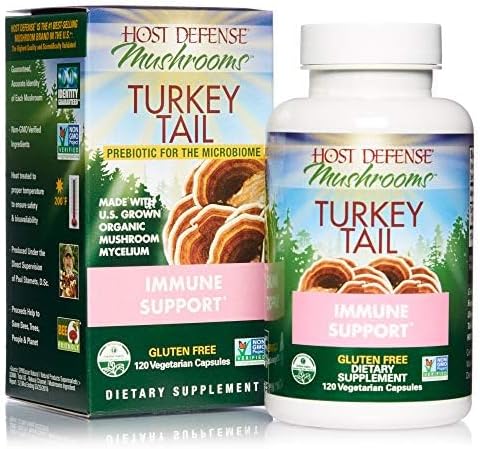 Host Defense Turkey Tail Capsules - Immune & Digestive Support