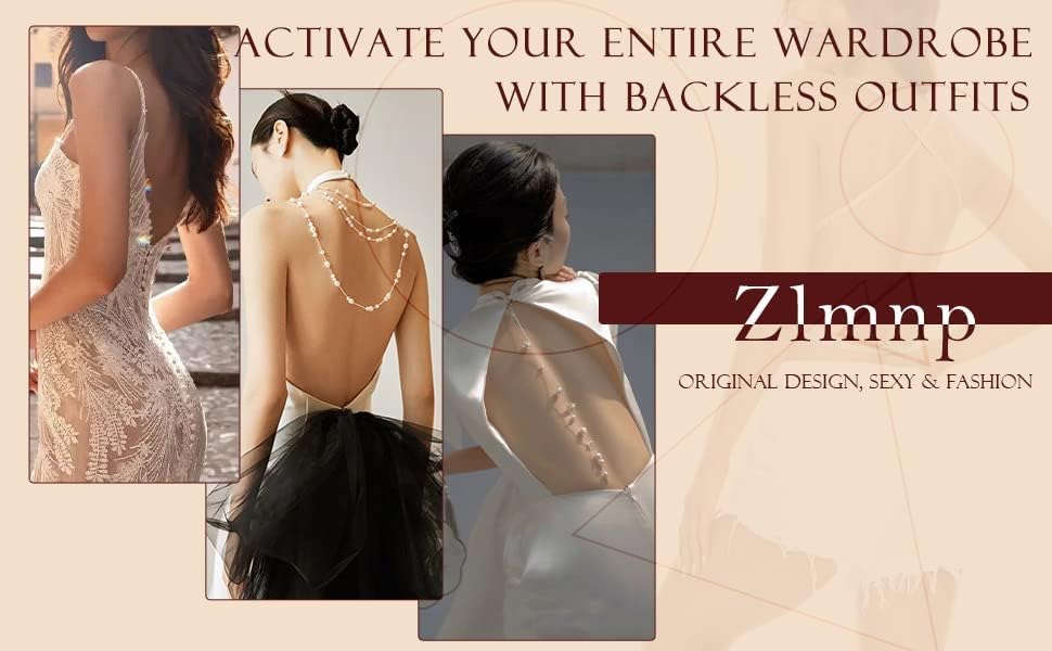 Low Back Bras for Women, Seamless Underwire Invisible Backless Bra, Multi-Way Convertible Straps Low Cut Bras Halter Bra - Image 6