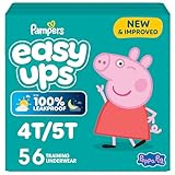 Pampers Training Pants - Easy Ups Girls & Boys - Size 4T-5T, 56 Count, Peppa Pig Potty Underwear (Packaging May Vary)