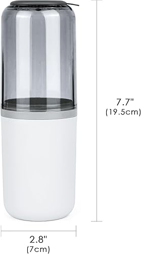 Miniatura 2 de Estuche de viaje para cepillos de dientes, soporte de plástico para cepillos de dientes con orificio de drenaje, caja portátil para almacenamiento