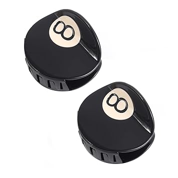 Black 8 Ball Golf Club Hair Claw Clip for Women, 5.4cm/2.12 inches, Acetate Hair Claw 2Piece