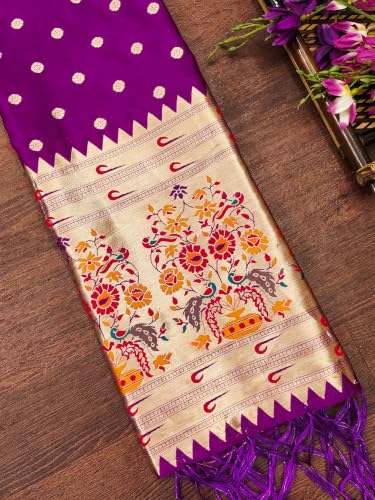 Image of DEVANGI Women's Woven Banarasi Silk Dupatta /Chunni For Women, Floral Print 1 Meter Wide and 2.3 Meter Length Printed Designer Dupatta /Chunni For Girls
