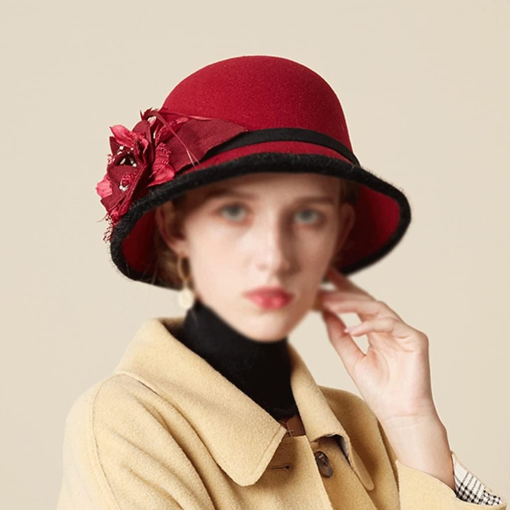 Women Fashion Elegant Fedoras Hat French Painter Cap Vintage Warm Party Top