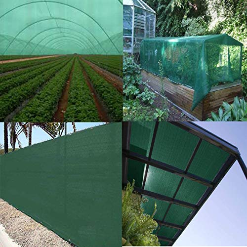 Image of Green Shade Net, 50% UV Sun Protection, HDPE Warp Knitted Fabric, Multi-Purpose Agro Netting for Terrace, Garden, Greenhouse, Balcony, Wind Break Screen (5x60 feet)