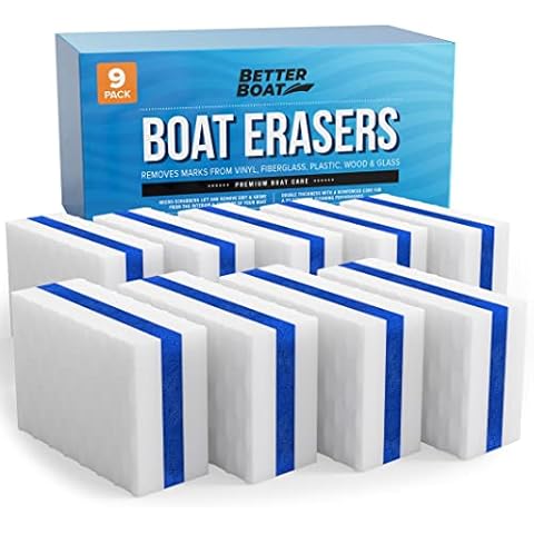Premium Boat Scuff Erasers | Boating Accessories Gifts for Cleaning Boat Accessories or Gift for Pontoon Sail Boat Fishing Jon Boats Decks Vinyl Boat Cleaner Hull Supplies & Gadgets for Men & Women Cover
