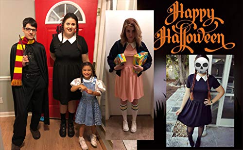 Pogt Women's Halloween Costumes Dress Wednesday Addams Costume Loose Fit Dress (Xxl, Black) #TOP4