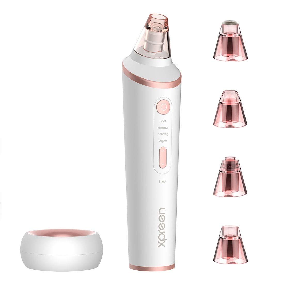 Una Necesidad for Las señoras de XPREEN XPRE037 de Carga inalámbrica multifunción Extractor de la espinilla Limpiador de poros con función de Cuatro sondas y de iluminación LED (Blanco)