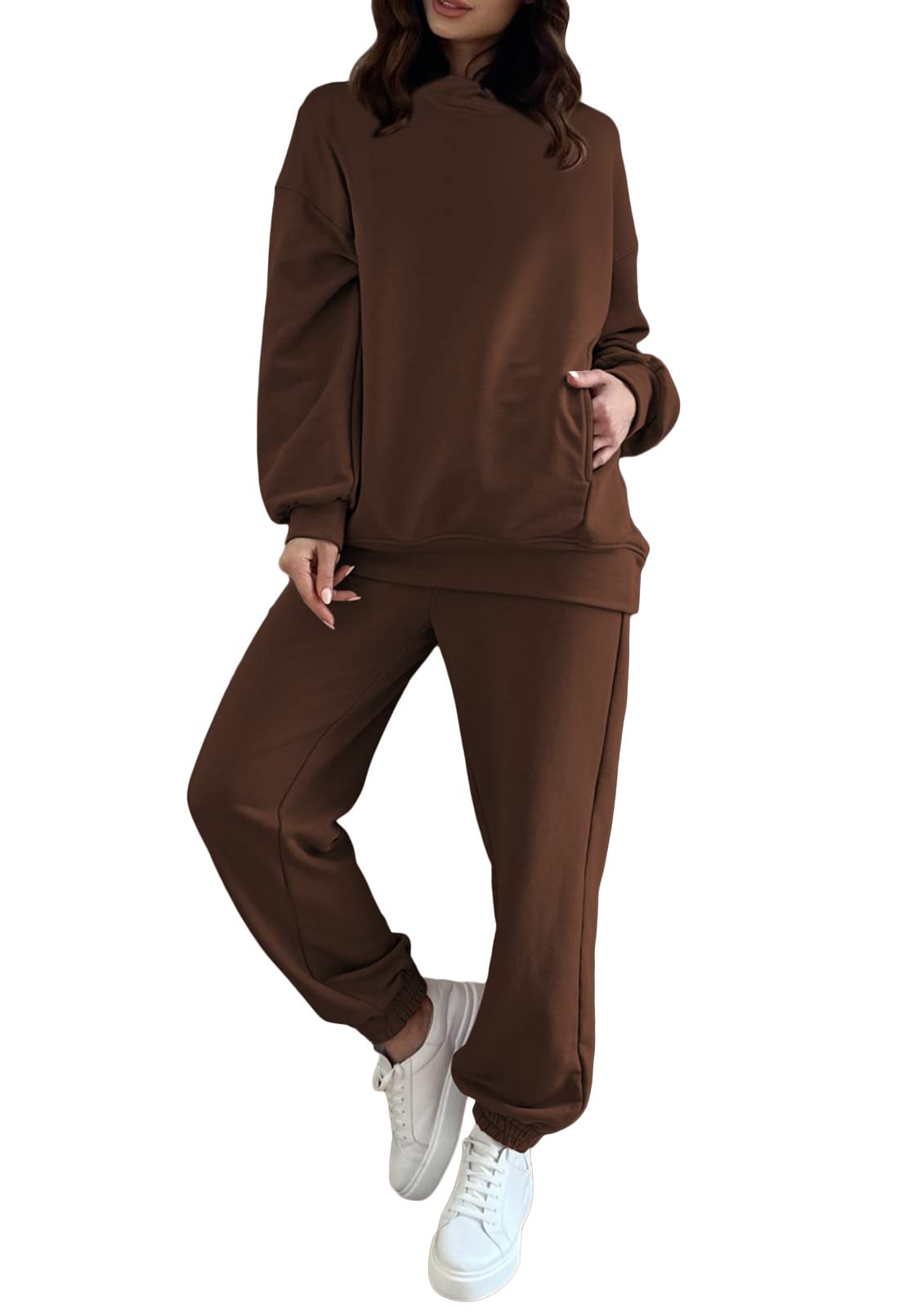 Fixmatti Women Hoodies Tracksuit Long Sleeve Sweatshirts Jogger Pant 2 Piece Outfits