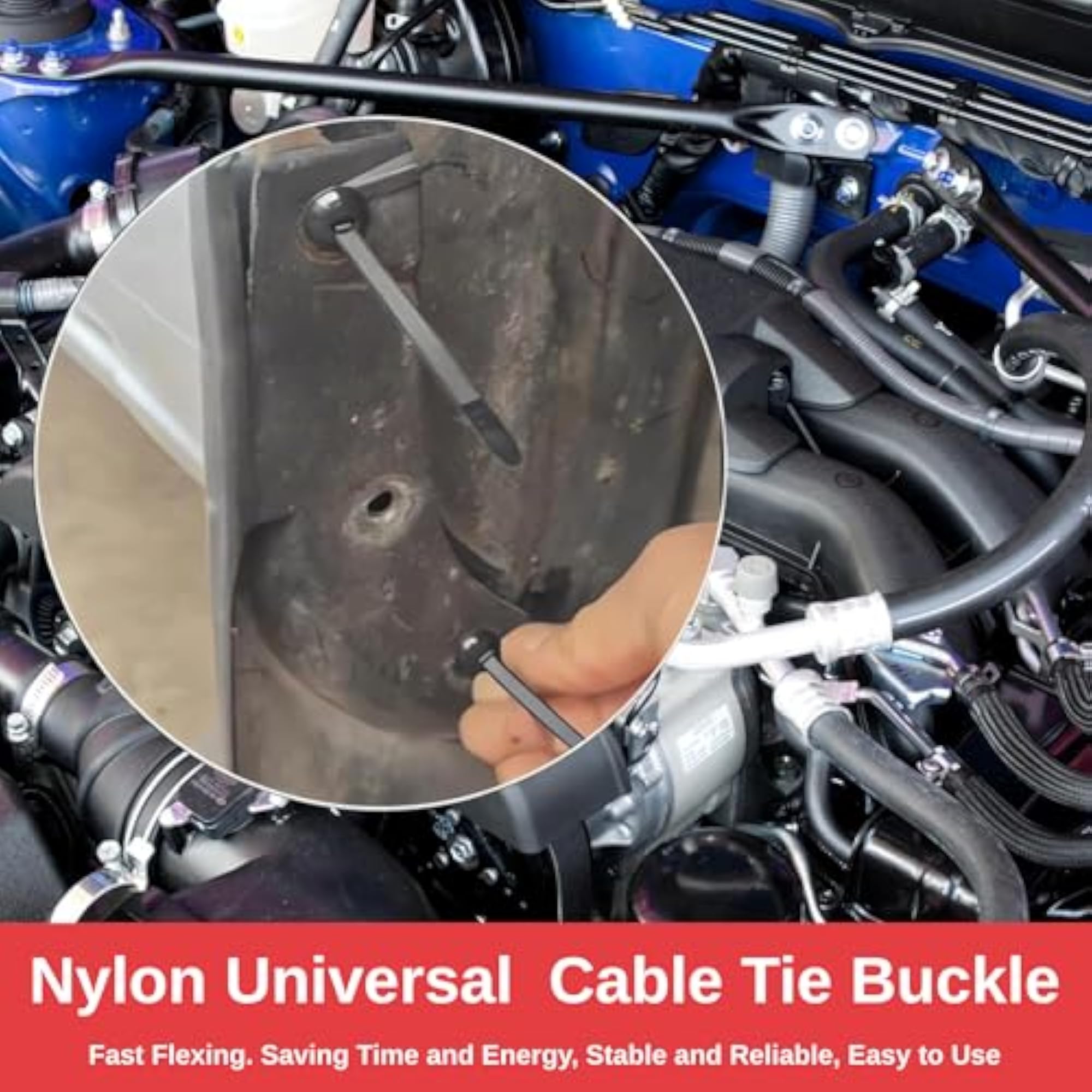 30Pcs Nylon Cable Tie Multipurpose Zip Buckle Ties