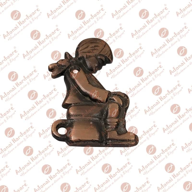 Adonai Hardware Small Ladies Toilet Brass Door Sign - Antique Brass