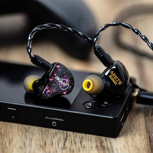 Image of Linsoul ZiiGaat x Fresh Reviews Arete in Ear Monitor, 1DD+4BA Hybrid Earphone IEM, Wired Gaming Earbuds, Studio Monitor Tunning, with Detachable IEM Cable for Musician Audiophile(Black)