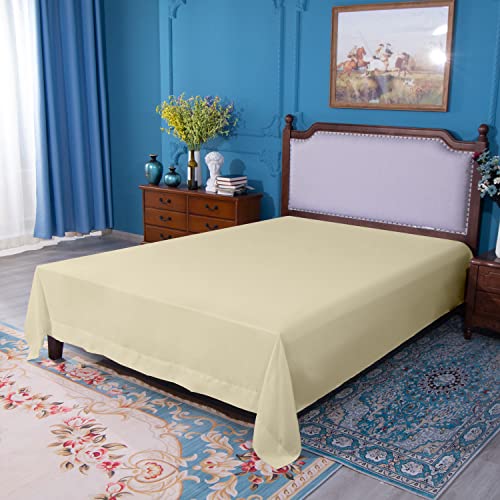 Image of NTBAY King Microfiber Flat Sheet, 105 x 102, Light Taupe