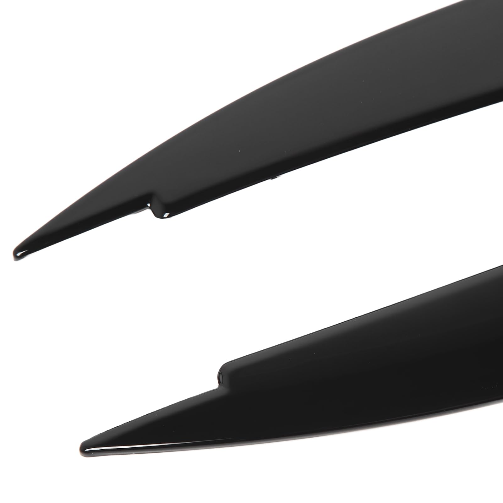 2 Pezzi Faro Sopracciglio Anteriore Sinistro Destro Copertura Palpebra Leggera per Serie 1 E81 E82 E87 E88 dal 2006 al 2013 (Nero Lucido)
