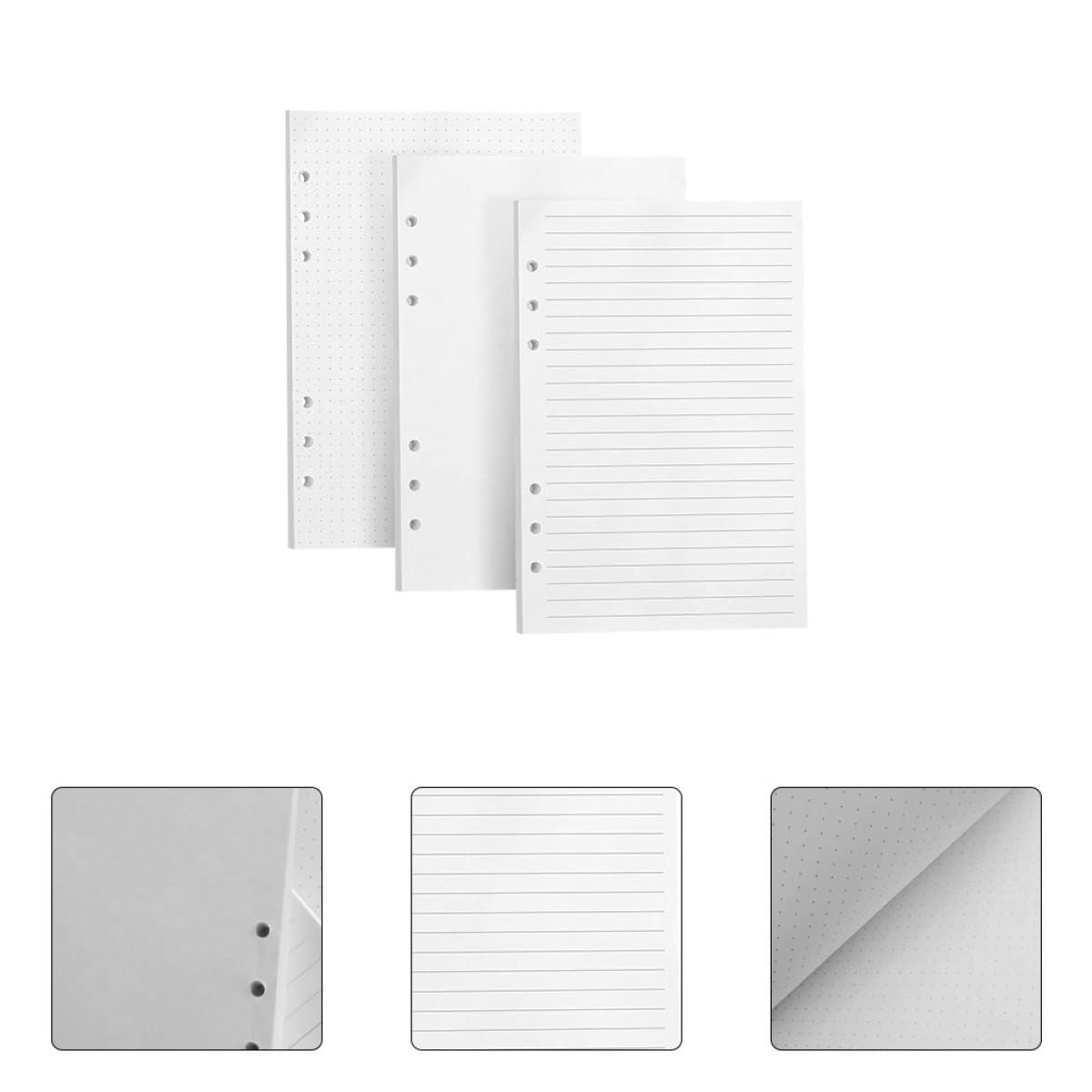 240stücke Papier Liniertes Nachfüllpapier Strapazierfähig zum Schreiben und Malen für Notizbücher und Tagebücher Flexibel Einsetzbar Hochwertiges Papier