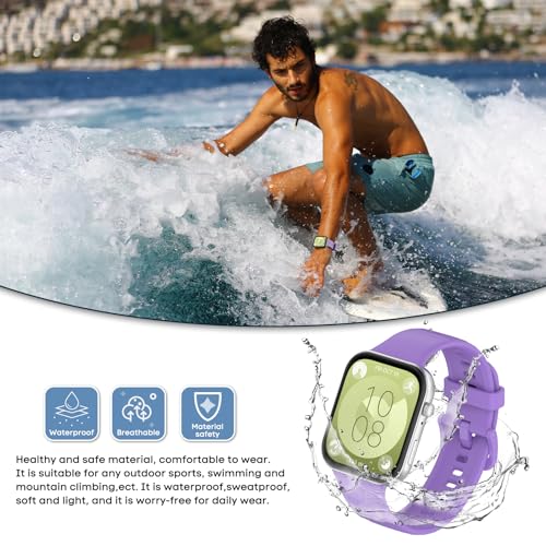 Xisair 10 Straps Compatible with Huawei Watch Fit 3 Sport Watchband Silicone Strap Huawei Fit 3 Replacement Wristbands for Huawei Watch Fit3 - Image 3