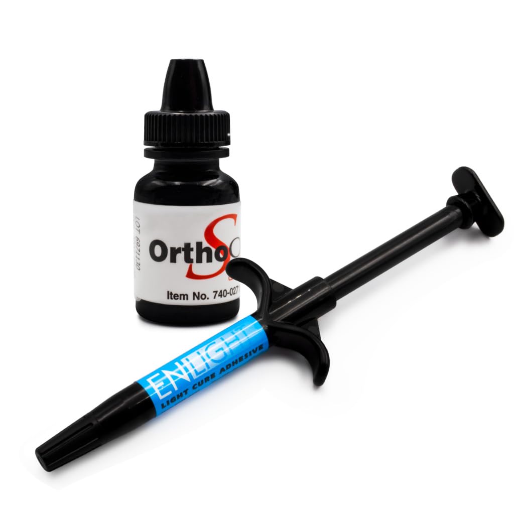 Dental Orthodontic Ormco. Enlight Light Cure Adhesive 1 Syringe 4 Gms + Bond 5ml (Kit) Combo-image-49
