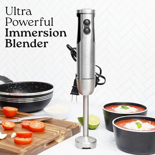 Zulay Kitchen Zulay 3-In-1 Immersion Blender Handheld - 800 Watt Hand Blender With 12 Speeds - Durable Stick Blender With Whisk thumb #1