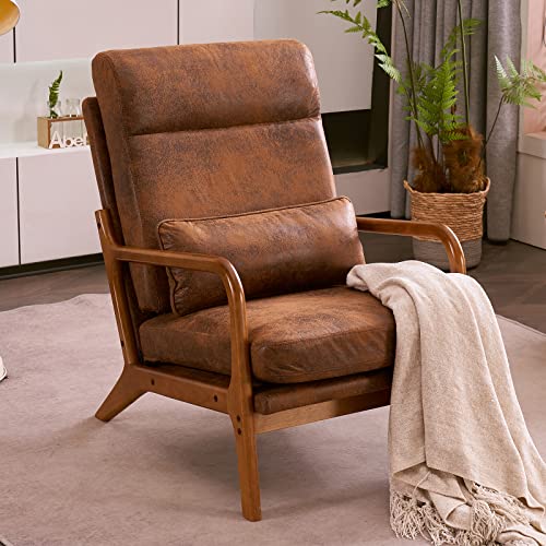 Sillón Clásico Moderno con Cojín Café miniatura 2