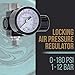 TCP Global Professional HVLP Spray Gun 1.4mm - Gravity Feed Auto Paint Gun Kit for Basecoat, Clearcoat, Primer - Spray Guns Paint Sprayer with Air Compressor Regulator (G6600-13)
