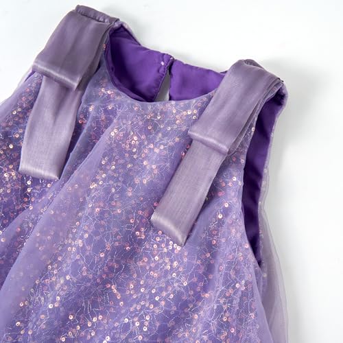 Miipat Toddler Girls Bubble Dress Sparkly Sequin Tulle Party Dress Sleeveless Kids Puffy Princess Dresses2