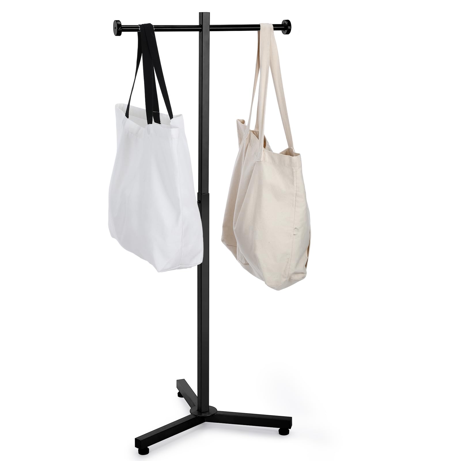 Support de sac pour salon en métal chromé noir robuste Blulu