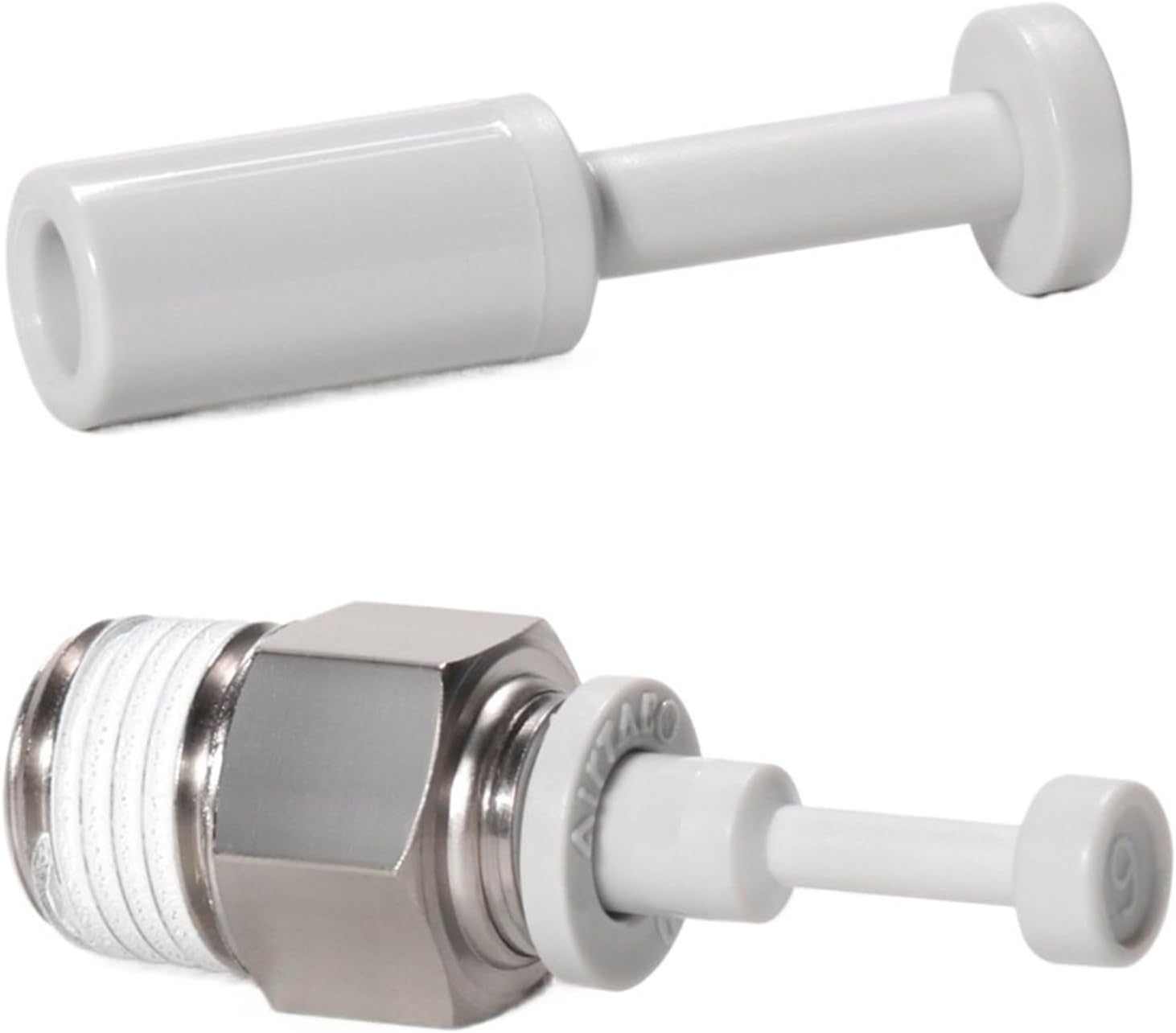 1PCS Tube Blockage Pneumatic Blanking Hose Tube Push Fit Connector Air Line PP PF 4/6/8/10/12(PP,4 mm)