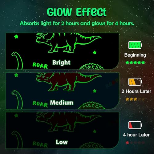 Image of Dinosaur Toys Gifts for Boys Girls - Glow in The Dark Dino Blanket Best Christmas Birthday Valentines Easter Decor Presents for Kids Adults Women Mom Dad Child Teen Son Nephew Soft Plush Throw 60 inchx80 inch