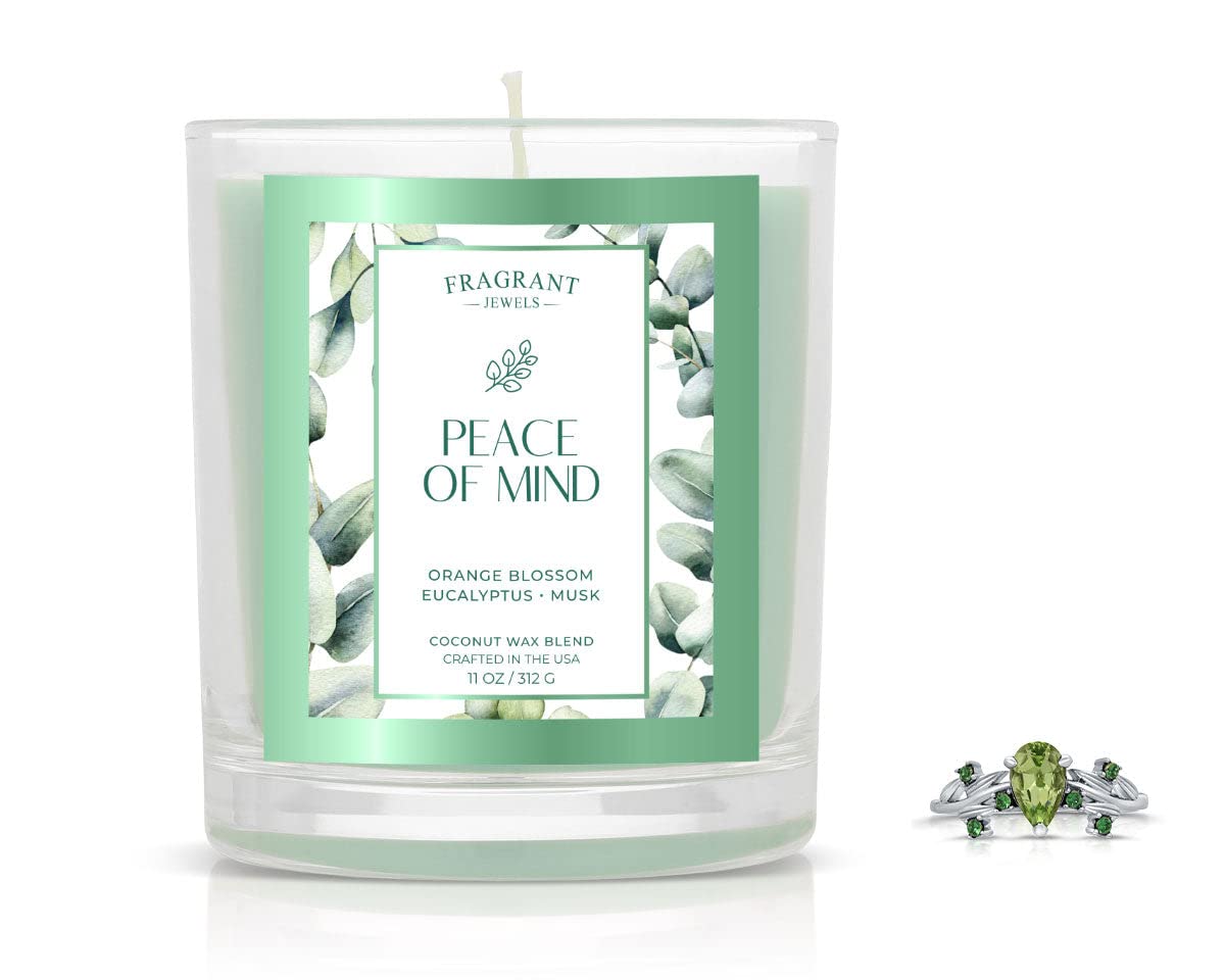 Fragrant Jewels Signature Fragrance Collection Scented Candle with Surprise Jewelry Inside Ring Sizes 5-10