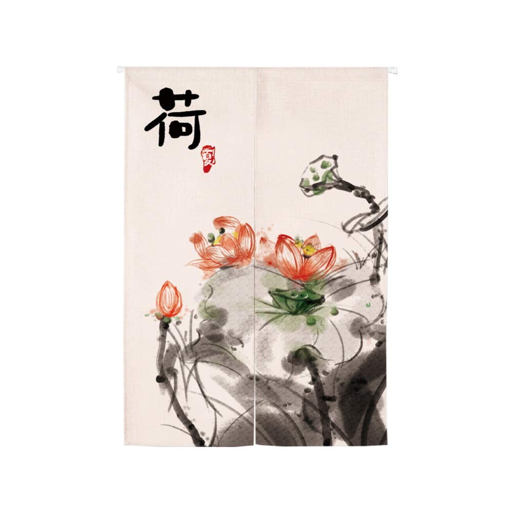 Japanese Noren Doorway Curtain,Cotton Linen Tapestry for Home Decoration,Hanging Tapestry Door Curtain Panel Room Divider I 80x140cm(31x55inch)