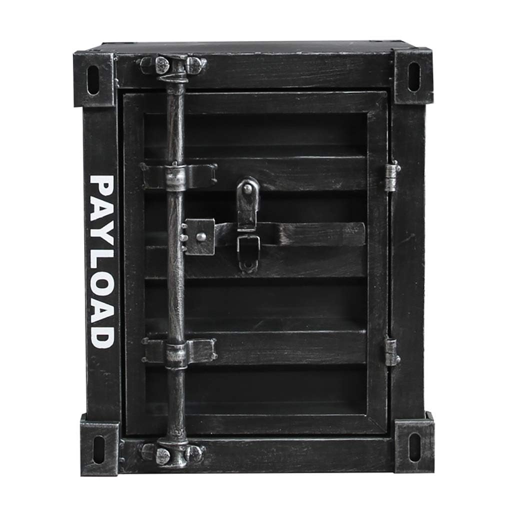 Tavolino, Mobile Contenitore Industriale per Il Vento, Comodino Nordico Multifunzionale in Ferro, Mobiletto per Camera da Letto E Soggiorno(Color:B)