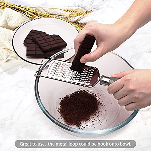 To Encounter Cheese Grater, Zester Grater, Stainless Steel Grater For Ginger, Garlic, Nutmeg, Chocolate, Vegetables, Lemon, Dishwasher Safe, Set Of 5 (Grey) #TOP3