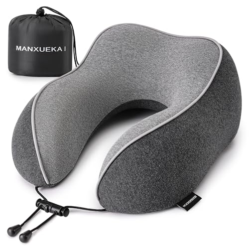 Travel Pillows for Airplanes,100% Pure Memory Foam Travel Neck Pillow - image 1