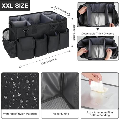 Bolsa de accesorios de limpieza | Organizador multifuncional para utensilios de limpieza - Organizador portátil con asa y correa para el hombro para mujer y hombre, apartamento de estudiantes, cocina - imagen 6