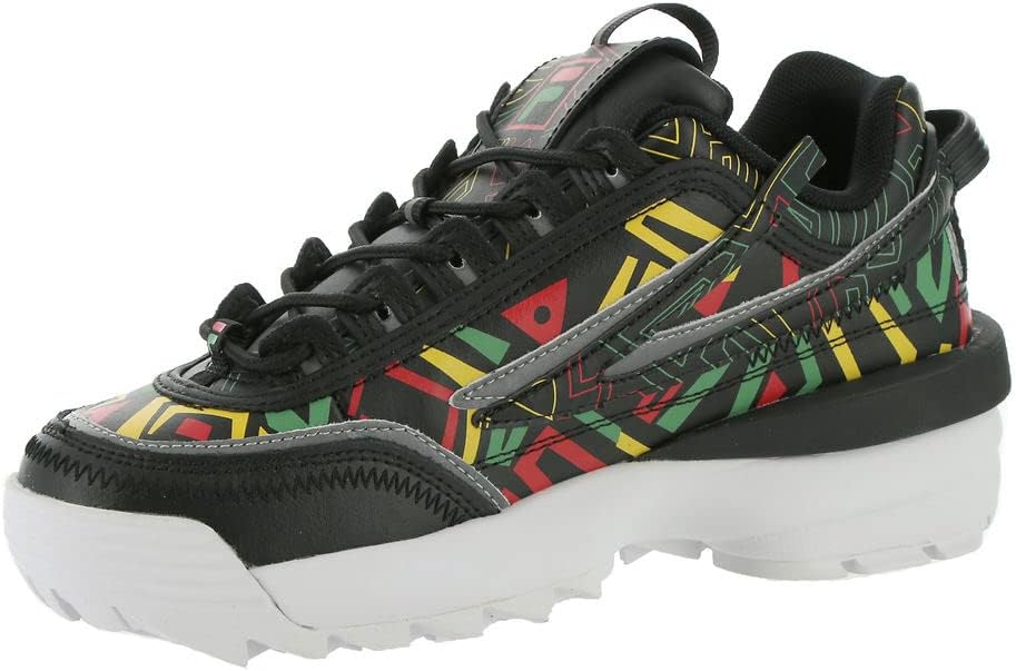Fila Disruptor II EXP Women's Sneaker 7 B(M) US Black-Multi-Lemon