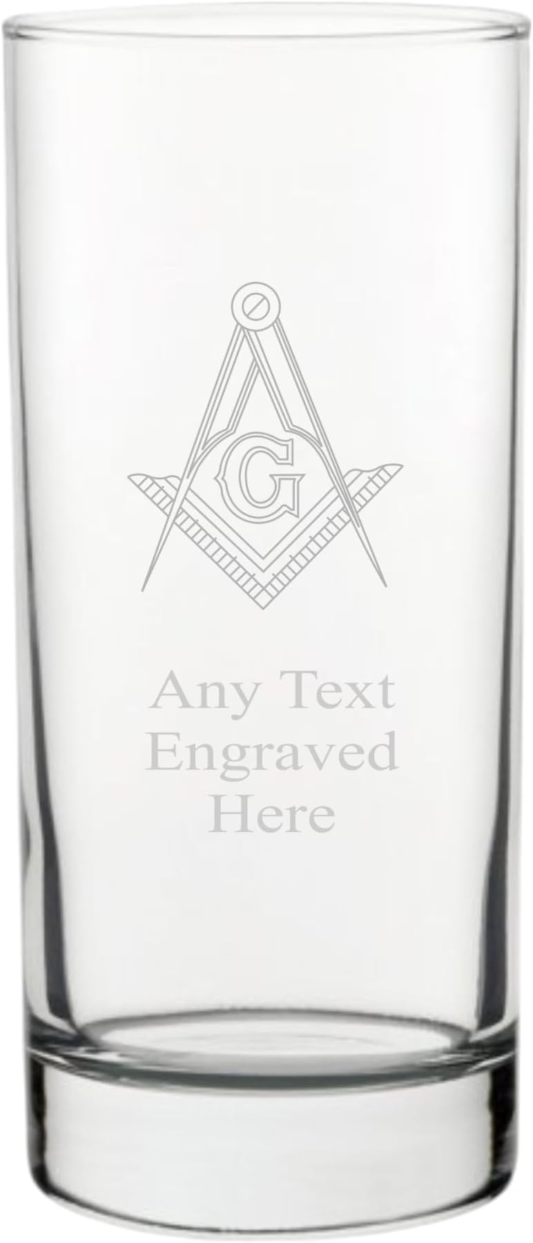 [Custom] Masonic Tall Long Glass HB7 in Silk Lined Gift Box