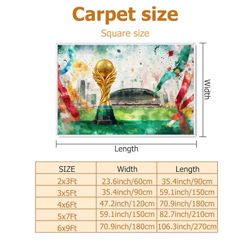 Tapis imprimé rectangulaire vert 0,6x0,9 m antidérapant déco de porte - 3