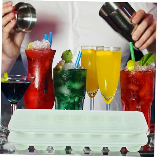 2 piezas de moldes para cubitos de hielo con tapa sellada miniatura 6
