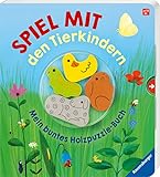 Spiel mit den Tierkindern! Mein buntes Holzpuzzle-Buch
