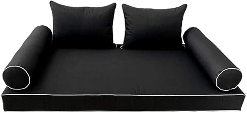 Style4 AD106 - Juego de 5 fundas de almohada para colchón de exterior con tubo de contraste disponible en Yaxa Peru