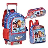 Kit Mochila Pinoquio Infantil Rodinha Lancheira Estojo Clio