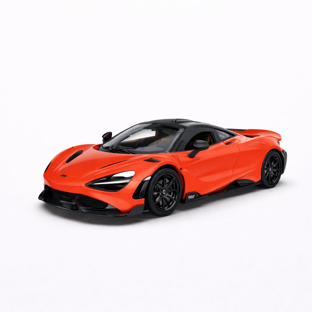 Wizplex MSZ Official Licensed McLaren 765LT Diecast Model Car 1:32 Scale | Light & Sound | Metal Pull Back Supercar Toy | Premium Display & Gift for Car Lovers (Red)-image-3