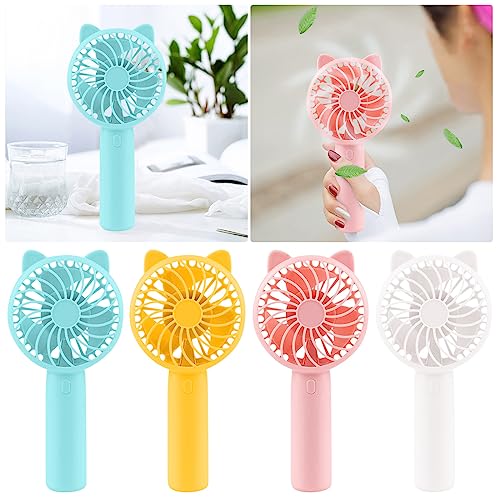 Yebutt Portable Handheld Fan, Quiet 3 Speeds Wind Adjustable Desk Fan, Battery Operated USB Rechargeable Mini Desktop Fans for Home Office Ceiling Travel Ceiling