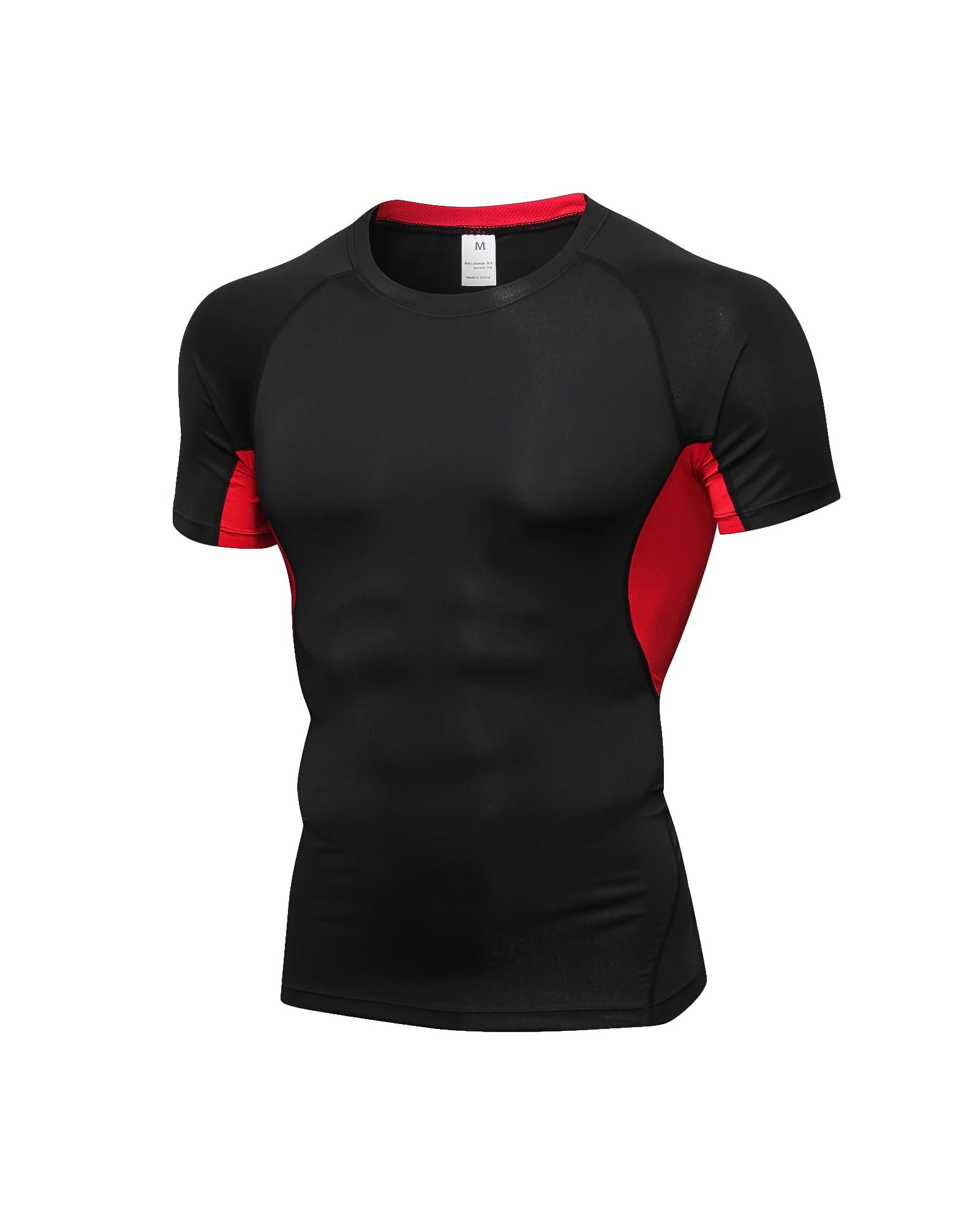 Men's Athletic Short Sleeve Compression Shirts Stretch Performance T-Shirt Running Workout Tops Quick Dry Base Layer