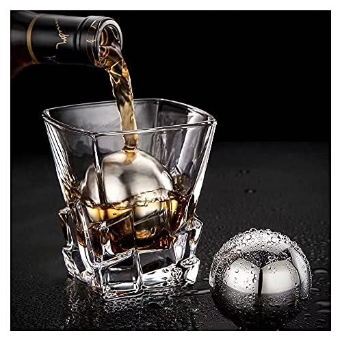 Set de 2 piedras de whisky reutilizables de acero inoxidable miniatura 1