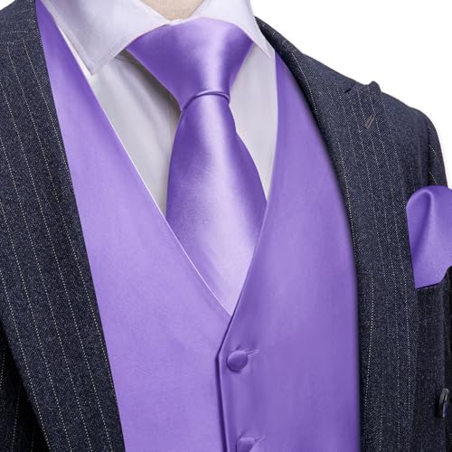 Image of Barry.Wang Men's Suit Vest Formal /Leisure Paisley Jacquard Silk Tie Pocket Square Waistcoat Set Wedding 5PCS