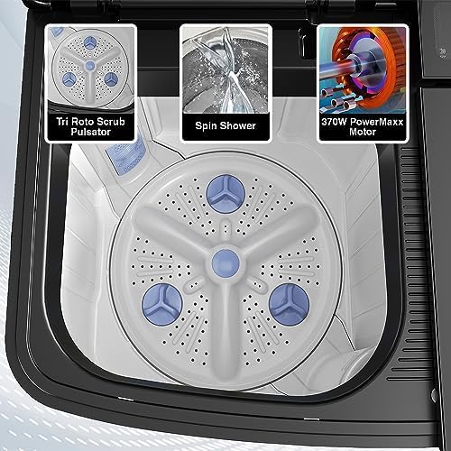 Image of Godrej 9.0 Kg 5 Star Semi Automatic Top Loading Washing Machine, Edge Ultima Series with PowerMax Wash Motor(2024 Model- WSEDGE ULT 90 5.0 DB2M CSGR, Crystal Grey)