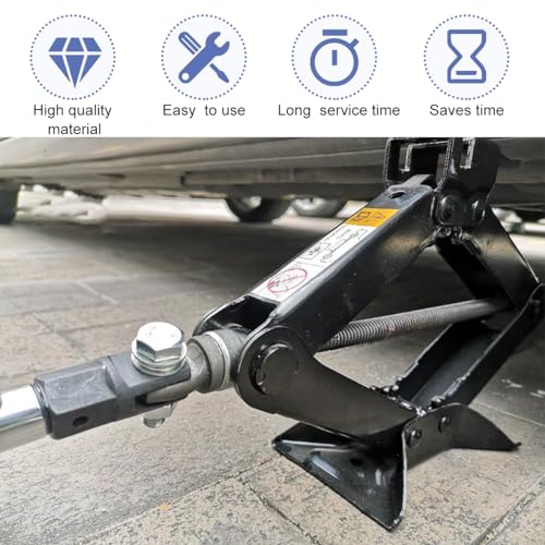 Image of povtii Scissor Jack Adapter, Scissor Jack Drill Adapter for 1 /2 Inch Drive Impact Wrench or 13 /16 Inch Lug Wrench, Scissor Jack Connector to Raise, Lower, Level Vehicle, Car Accessories