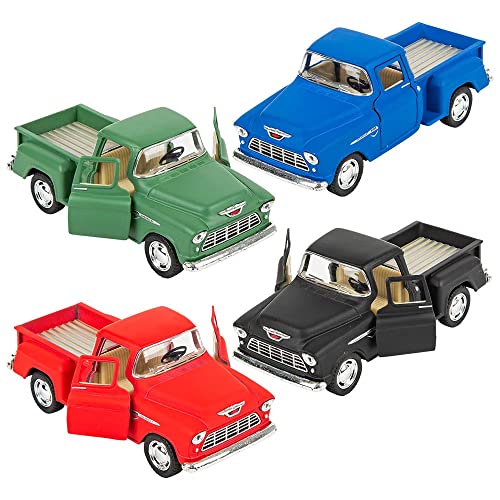 Image of Magicwand Kiinsmart Die-Cast Metal 1:36 Scale 1955 Step Side Pick-Up with Openable Doors & Pull Back Action【3 Yr & Up】【Pack of 1】【Colors as Per Stock】
